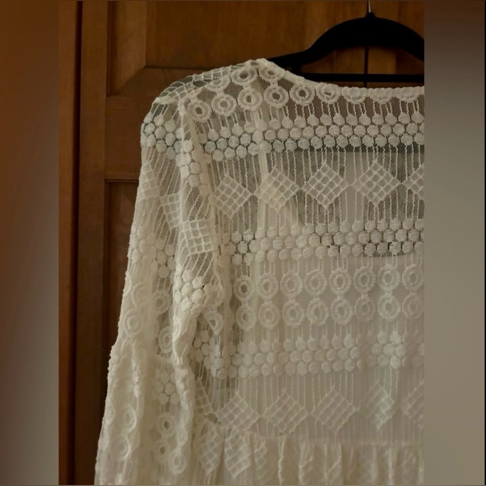Romeo & Juliet Couture White/Ivory Women’s Boho Bohemian Lacy Flowy Sz S Dress - Picture 11 of 13